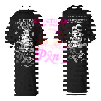 In October We Wear Pink Cute Ghost Lunch Lady Breast Cancer T-Shirt - Monsterry