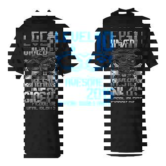 Official Double Digits Level 10 Unlocked 10Th Birthday Boy T-Shirt - Seseable