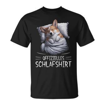 Official Sleep Corgi Dog Pyjamas T-Shirt - Geschenkecke