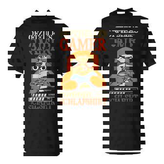 Offizielles Gamer Schlafideospieler Männer Jungen T-Shirt - Geschenkecke