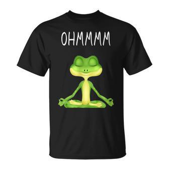 Ohmmmm With Saying Frog Meditation S T-Shirt - Geschenkecke