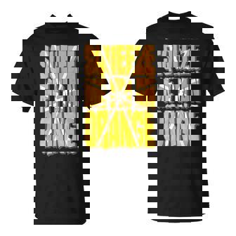 Orange Costume Halloween Citrus Fruit Slice Squeeze Me T-Shirt - Monsterry