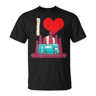Outdoor-Mann Camp Autocaravana Camper I Love Campingan Camiseta unisex - Regaloses