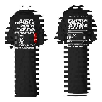 Paciencia Mamá Papá Pareja Cumpleaños Pijama Agotada Batería Camiseta unisex - Regaloses