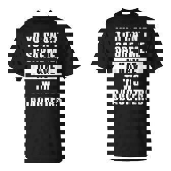 Padre 2 Hijas Papa Papa Padrastro Marido Día Del Padre Camiseta unisex - Regaloses