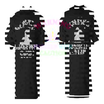 Panneau D'avertissement Kawaii Gothique Mignon Proceed With Caution T-Shirt - Cadeauxyz