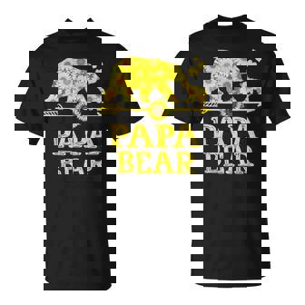 Papa Bear Sunflower Fathers Day Dad And Grandpa T-Shirt | Seseable CA