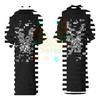 Papillon Signe De Paix Retro 70S 80S Costume Hippie Cadeau T-Shirt - Cadeauxyz