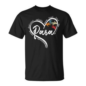 Para Heart Paraprofessional Teacher Paraeducator T-Shirt - Thegiftio UK