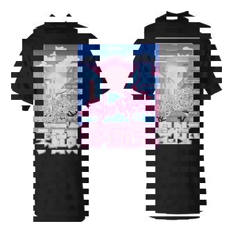 Pastelaporwave Fleurs De Cerisier Kanji Grunge Japon T-Shirt - Cadeauxyz