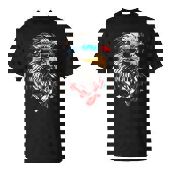 Patriotic Bald Eagle Mullet American USA Flag 4th Of July T-Shirt - Monsterry