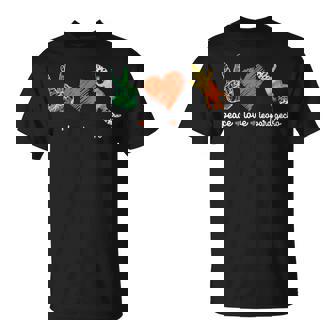 Peace Love Leopard Gecko Heart T-Shirt - Monsterry