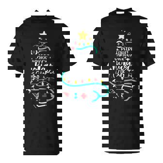 Pediatric Cardiology Holiday Crew Xmas Cardiac Nurse Tech T-Shirt - Monsterry