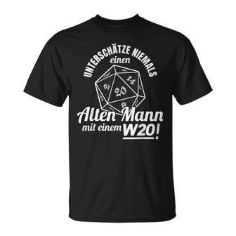 Pen Paper Fantasy Role Play D20 Slogan T-Shirt - Geschenkecke