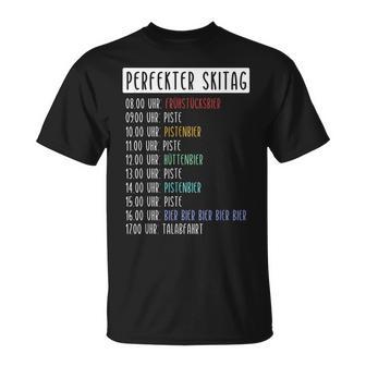 Perfect Ski Day Piste Beer Ski Holiday Après Ski Skier T-Shirt - Geschenkecke