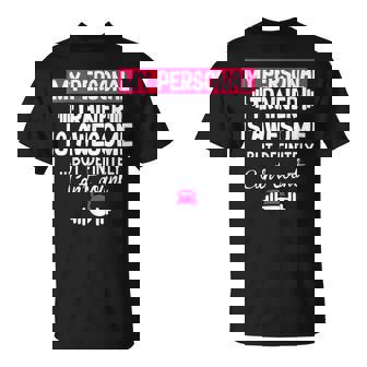 My Personal Trainer Is Awesome But Can't Count Gym T-Shirt - Monsterry
