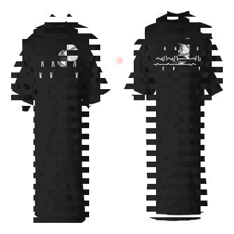 Petanca Heartbeat Petanca Boccia Balls Jugador Camiseta unisex - Regaloses