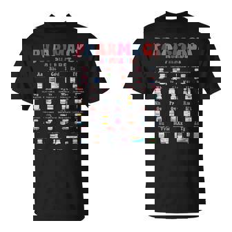 Pharmacy Alphabet Pharmacist Technician Medicine Nurse Pills S T-Shirt - Geschenkecke