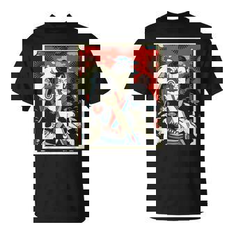 Photographer Japanese Samurai Warrior Armor Sword Mask T-Shirt - Monsterry