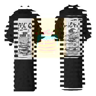 Piece Of Cake Outfit -Adults Kids Small Modern City Cartoon Lightweight Classic Fit Crew Neck Short Sleeve T-Shirt - Monsterry