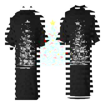 Pigeon Christmas Tree Rock Dove Holiday T-Shirt - Monsterry