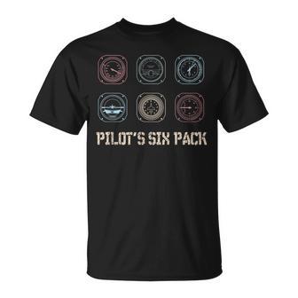 Piloto Queuela Avión Aviador Seis Pack Idea De Regalo Camiseta unisex - Regaloses