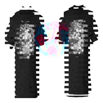Pink Unicorn With Boxing Gloves T-Shirt - Monsterry