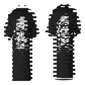 Pirate Costume Pirate Flag Skull Captain Pirate T-Shirt - Monsterry