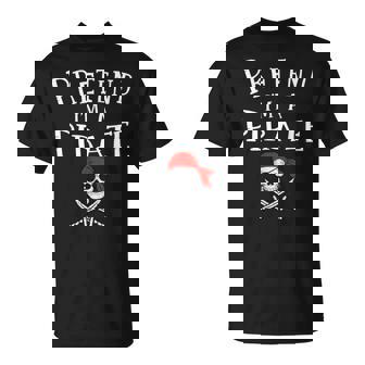 Pirates Costume Cruise Captain Crossbones Sword Skeleton T-Shirt - Monsterry