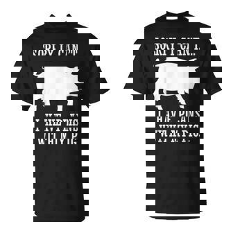 Plans Avec Mon Cochon Farmer Piggy T-Shirt - Cadeauxyz