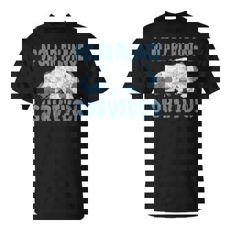 Polar Plunge Survivor Fun Vintage Look Polar Bear Artwork T-Shirt - Monsterry