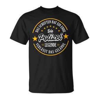 Polizist Rente 2023 A Real Legend Leaves The Terrain T-Shirt - Geschenkecke