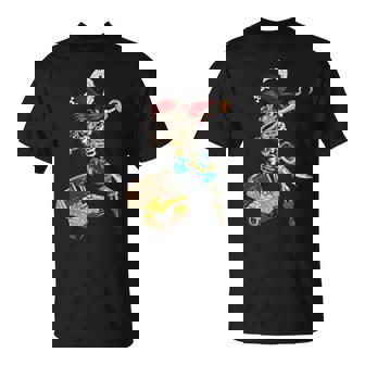 Pot Of Gold Skeleton Pirate Dabbing Dab Hat Pirate Outfit T-Shirt - Monsterry