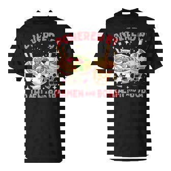 Powered By Ramen And Boba Ramen Boba Bubble Tea T-Shirt - Monsterry