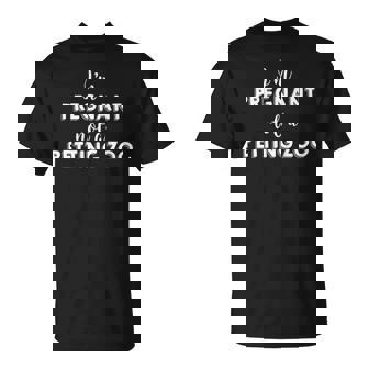 Pregnant Mom Not Petting Zoo No Touching Baby Bump Tank Top T-Shirt - Monsterry