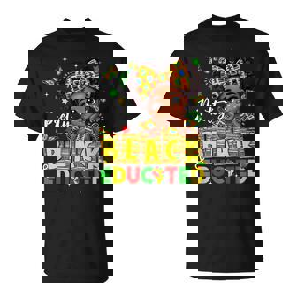 Pretty Black & Educated African American Black History Girls T-Shirt - Monsterry