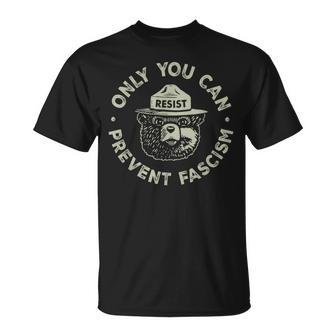 Only You Can Prevent Fascism Bear Resist National Parks T-Shirt - Thegiftio