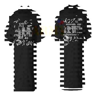 Pride Military Mom With Dog Tag US Flag T-Shirt - Monsterry