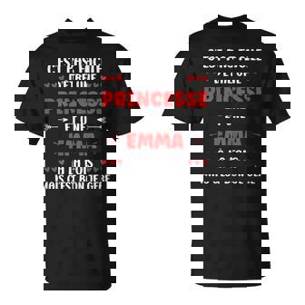 Princesse Super Emma Fille Prénom Humour Emma T-Shirt - Cadeauxyz