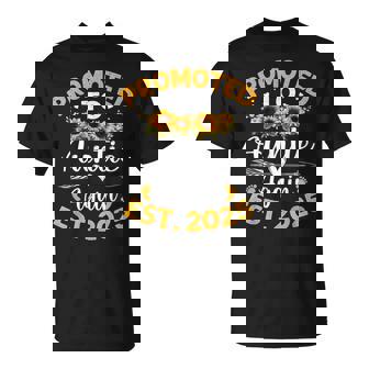 Promoted To Auntie Again 2025 Sunflower Mother's Day T-Shirt - Seseable