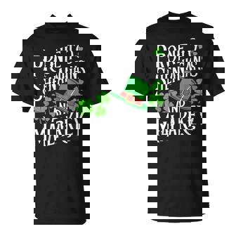 Prone To Shenanigans And & Malarkey St Patrick's Day Green T-Shirt - Seseable