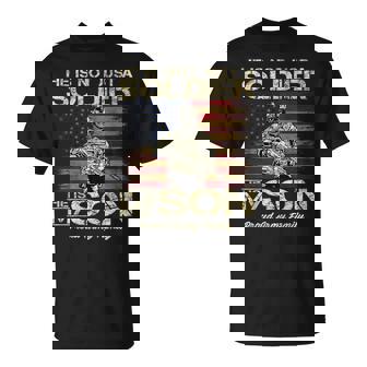 Proud Army Family He Is Not Just A Soldier He Is My Son T-Shirt - Monsterry