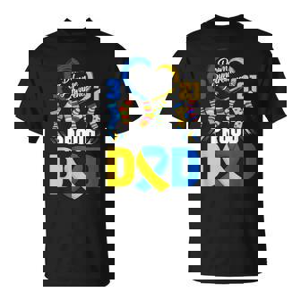 Proud Dad 321 Down Syndrome Awareness Yellow & Blue Ribbon T-Shirt | Seseable CA