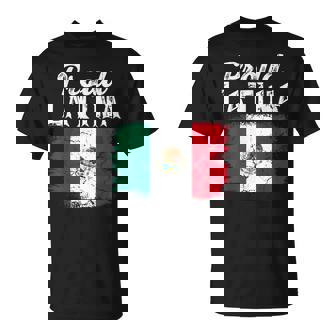 Proud Latina Mexico Hispanic Heritage Month Mexican Flag T-Shirt - Thegiftio