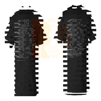 Proud Melanin Skin Girl African Black History Month T-Shirt | Mazezy