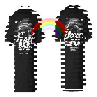 Proud Mom Mother's Day Lgbtq Rainbow Flag Gay Pride Lgbt T-Shirt - Thegiftio UK