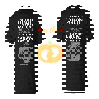 Pumpkin In The Makin' Fall Baby Grossesse Annonce T-Shirt - Cadeauxyz
