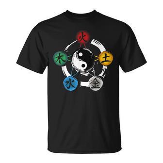 Qigong Five Elements Tai Chi Meditation Ying & Yang T-Shirt - Geschenkecke