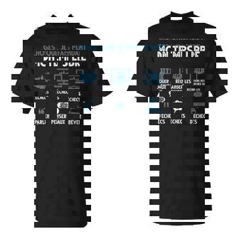 Que Je Fais Pendant Mon Temps Libre Jouer Aux Échecs T-Shirt - Cadeauxyz