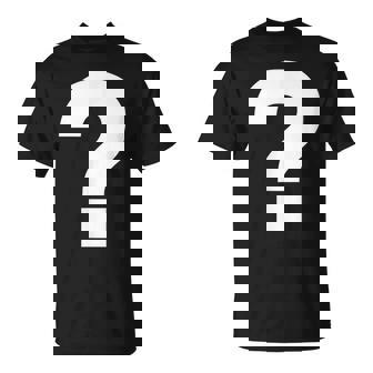 Question Mark Costume Carnival Fancy Dress Alphabet Question T-Shirt - Geschenkecke